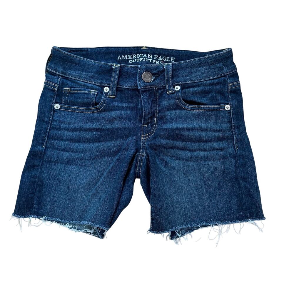 American Eagle Woman's Denim Jean Shorts Super Stretch Size 0